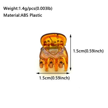 1,5 εκ. 50 τμχ Μικρό κλιπ με νύχια μαλλιών για γυναίκες κορίτσια Αξεσουάρ μαλλιών Μόδα Πλαστικά μίνι νύχια Κλιπ Κλιπ Κλιπ Κλιπς Κλιπ κεφαλής Δώρα