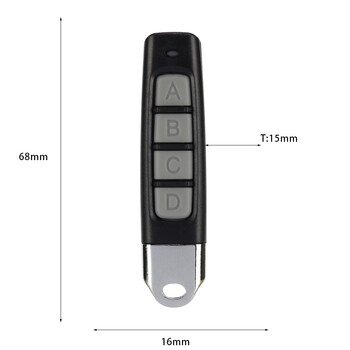 Universal 433MHZ Copy Garage Remote Control 4 Keys Cloning Electric Gate Remote Controller Duplicator Key Mini design keychain