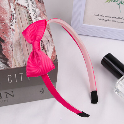 1PC fundite de păr cu panglică din grosgrain bentițe pentru fete benzi de păr din plastic fundite de 3 inch bentiță pentru copii accesorii de păr la modă pentru copii