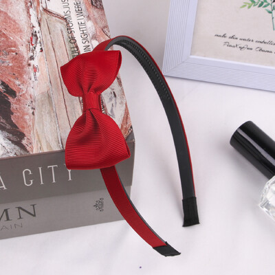 1PC fundite de păr cu panglică din grosgrain bentițe pentru fete benzi de păr din plastic fundite de 3 inch bentiță pentru copii accesorii de păr la modă pentru copii