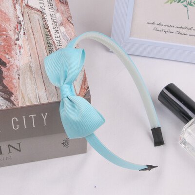 1PC fundite de păr cu panglică din grosgrain bentițe pentru fete benzi de păr din plastic fundite de 3 inch bentiță pentru copii accesorii de păr la modă pentru copii