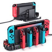 Pentru Switch Joycon Încărcător Switch Controlere OLED Comutator de încărcare rapidă Pro Controller Dock Station 8 Sloturi pentru jocuri pentru Nintendo
