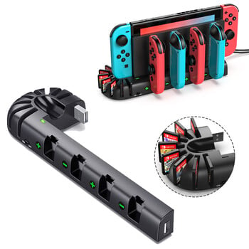 За Switch Joycon Charger Switch OLED контролери Fast Charge Switch Pro Controller Dock Station 8 игрови слота за Nintendo