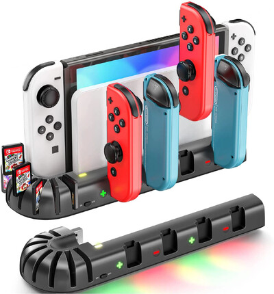 Pentru Switch Joycon Încărcător Switch Controlere OLED Comutator de încărcare rapidă Pro Controller Dock Station 8 Sloturi pentru jocuri pentru Nintendo