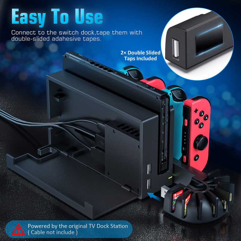Pentru Switch Joycon Încărcător Switch Controlere OLED Comutator de încărcare rapidă Pro Controller Dock Station 8 Sloturi pentru jocuri pentru Nintendo