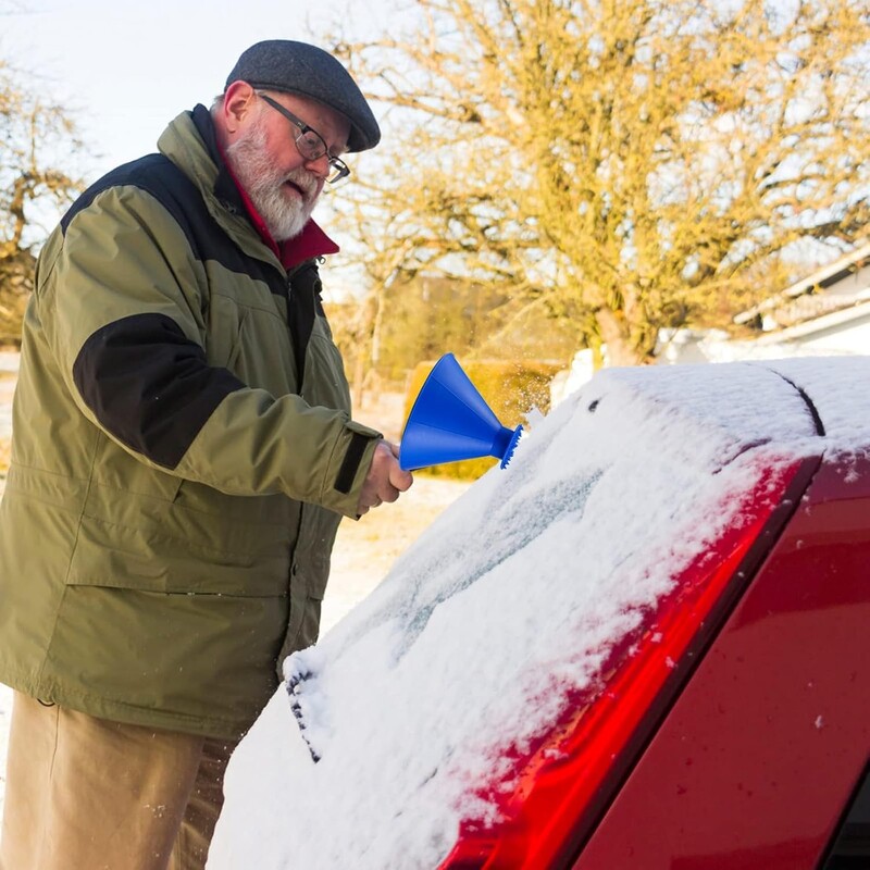 Strugač za led za automobil Višenamjenski okrugli lijevak za odmrzavanje goriva Uklanjanje inja Automatski odmrzivač vjetrobrana Zimska oprema za automobil