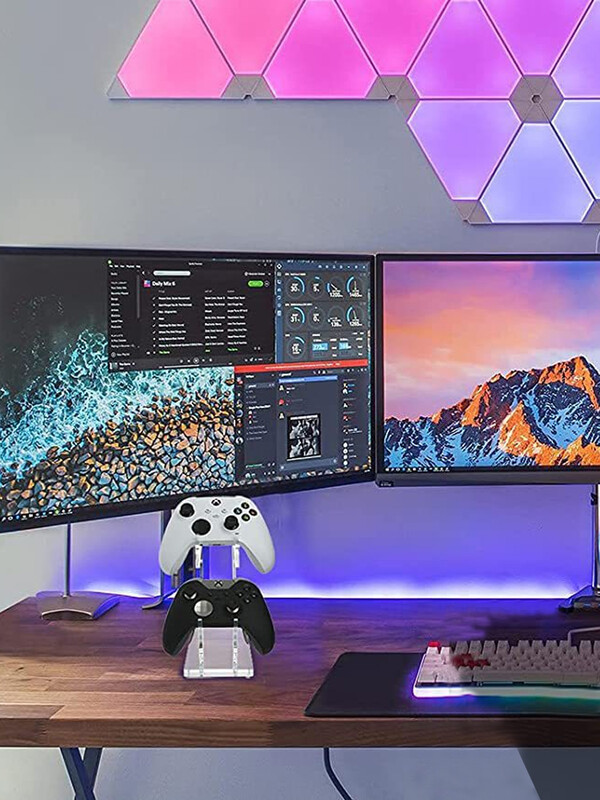 DATA FROG divu spēļu kontroliera turētājs PS5/PS4/PS3 spēļu roktura kronšteina displeja pamatnes turētājs priekš Xbox One/X sērijas