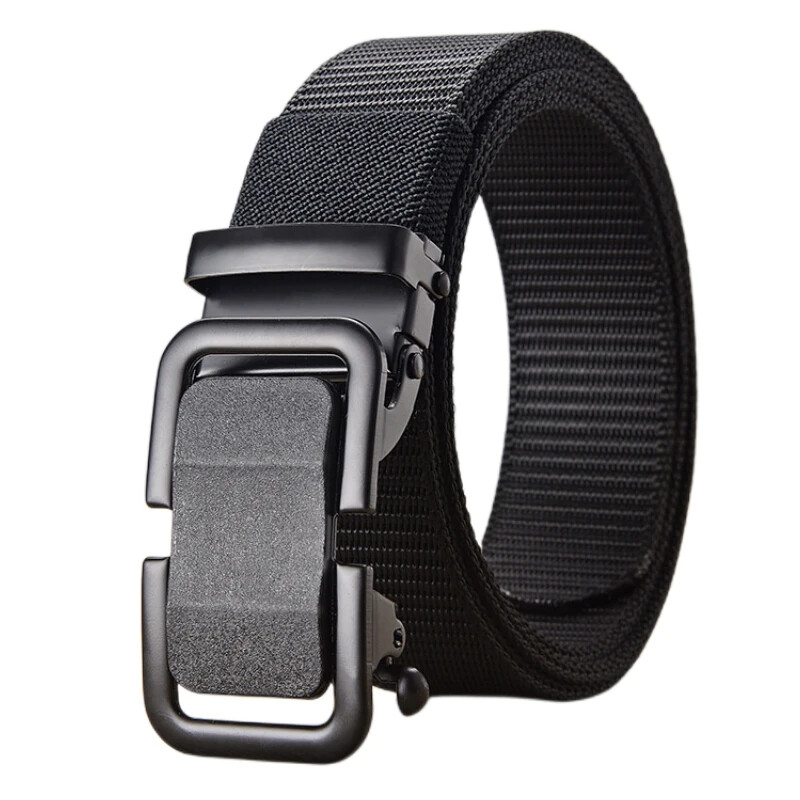 Vyriškas kokybiškas drobinis diržas Vyriškas automatinis diržas su sagtimi verslo laisvalaikio paprastas laukinis stilius madingas džinsų diržas