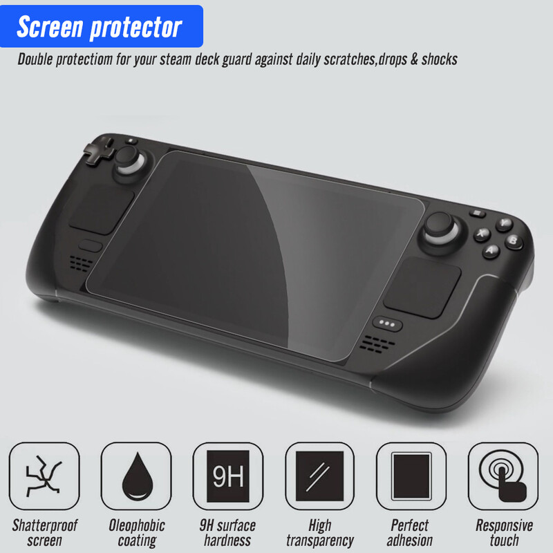 1/2 csomagos képernyővédő karcolásgátló képernyővédő védőfólia edzett üveg 9H keménységű ujjlenyomat elleni védelem Steam Deck OLED-hez