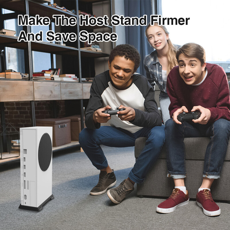 Függőleges állvány beépített hűtő szellőzőnyílásokkal Xbox Series S játékkonzolhoz Tartozékok Fehér fekete játéklejátszó állvány
