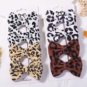 4 vnt. / rinkinys Leopardo taškeliais marginti lankeliai plaukų segtukai mergaitėms audiniai vintažiniai languoti lankai plaukų segtukai, galvos apdangalai, plaukų priedai