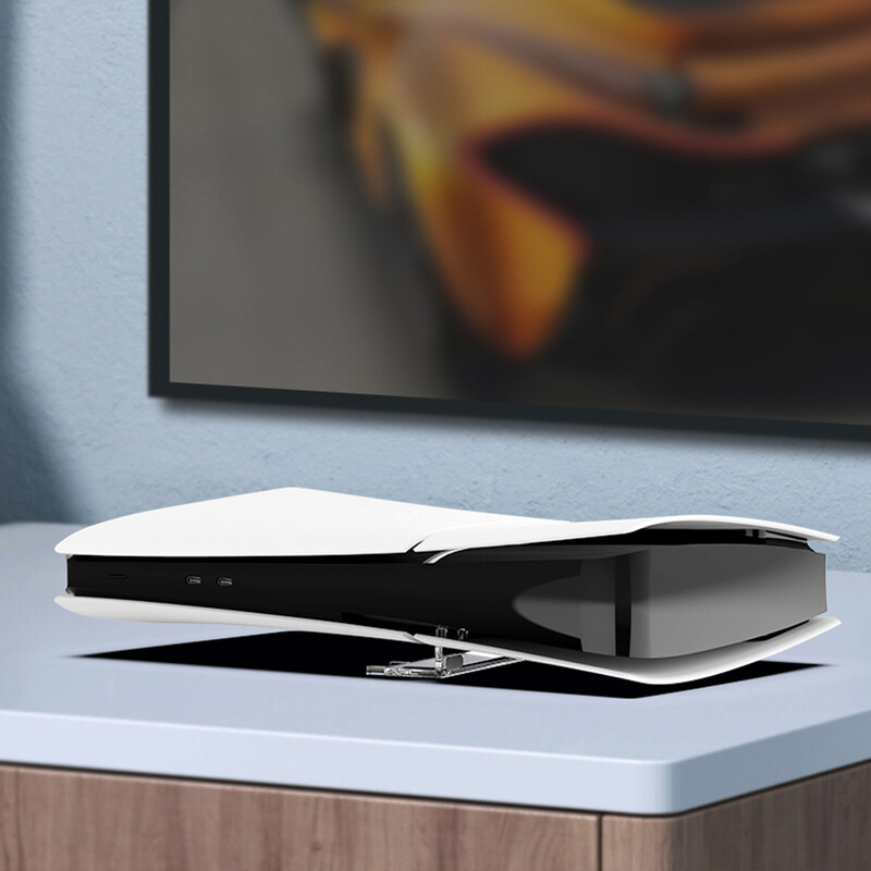 Za PS5 Slim Desktop Base Držač za podršku Horizontalni konzolni stalak Ušteda prostora Nosač za postavljanje za PS5 Slim Disc&Digital Edition