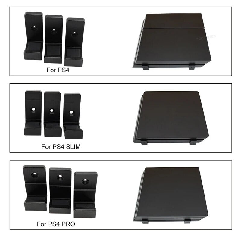 Suport de perete 3 buc pentru consola de jocuri video PS4 agățat gazdă rack cârlig suport de perete suport pentru accesorii PS4 Pro/slim