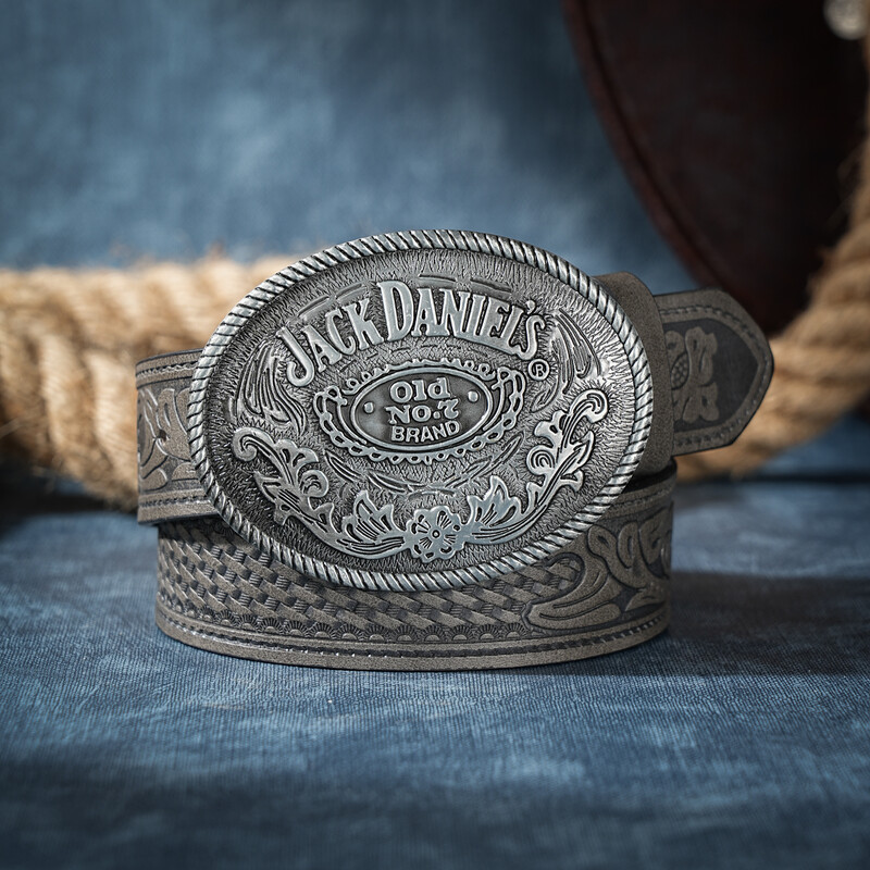 Bărbați și femei-Western-Cowboy-Cenele din piele PU - Curea vintage cu cataramă gravată florală pentru blugi