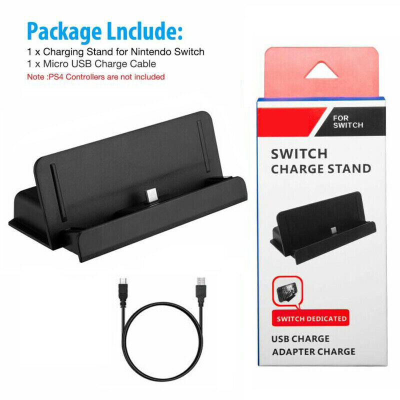 Nabíjací stojan s USB typu C pre konzolu Nintendo Switch, dokovací držiak pre konzolu NS Switch Lite, nabíjací stojan pre mini dokovaciu stanicu