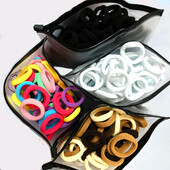 50 vnt / rinkinys Merginos 3 cm Spalvingi Plaukai Guminės juostelės Baby Scrunchies Pack Elastic Plaukų Kaklaraiščiai Vaikams Balti plaukų žiedai Guminė galvos juostelė