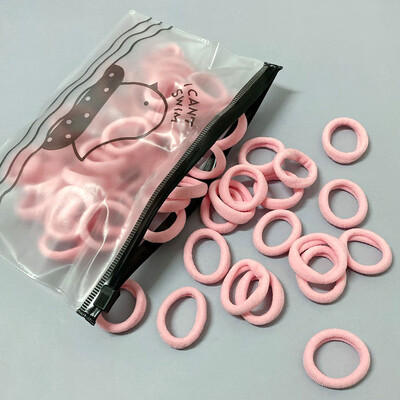 50 vnt / rinkinys Merginos 3 cm Spalvingi Plaukai Guminės juostelės Baby Scrunchies Pack Elastic Plaukų Kaklaraiščiai Vaikams Balti plaukų žiedai Guminė galvos juostelė