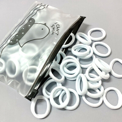 50 vnt / rinkinys Merginos 3 cm Spalvingi Plaukai Guminės juostelės Baby Scrunchies Pack Elastic Plaukų Kaklaraiščiai Vaikams Balti plaukų žiedai Guminė galvos juostelė