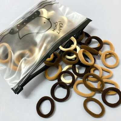 50 vnt / rinkinys Merginos 3 cm Spalvingi Plaukai Guminės juostelės Baby Scrunchies Pack Elastic Plaukų Kaklaraiščiai Vaikams Balti plaukų žiedai Guminė galvos juostelė