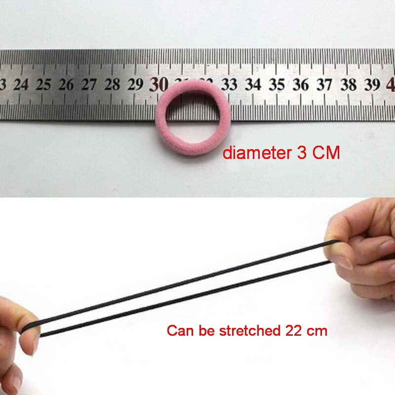 50 vnt / rinkinys Merginos 3 cm Spalvingi Plaukai Guminės juostelės Baby Scrunchies Pack Elastic Plaukų Kaklaraiščiai Vaikams Balti plaukų žiedai Guminė galvos juostelė