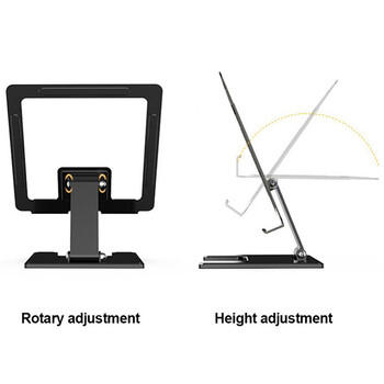 Универсален изцяло метален преносим държач за таблет за държач за iPad Поставка за стойка за таблет Регулируема опора за бюро Гъвкава стойка за таблет