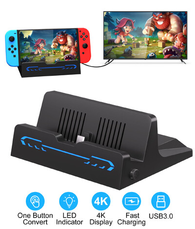 Switch Docking Station za Nintendo Switch OLED/Nintendo Switch Dodaci, Prijenosna TV Docking Station s 4K adapterom