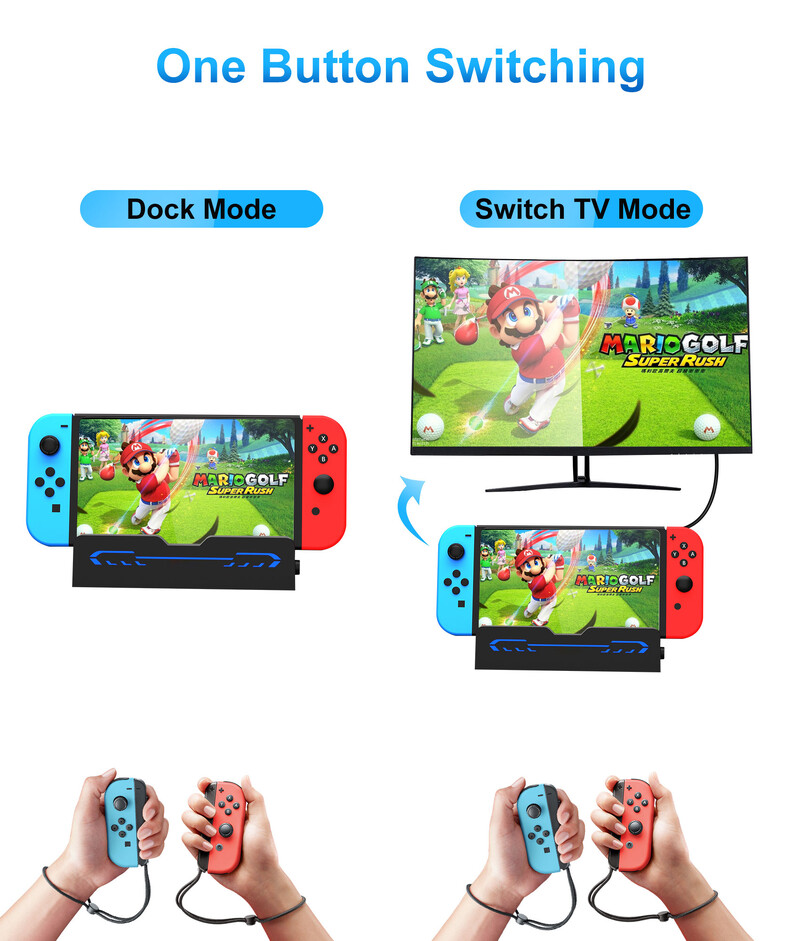 Switch Docking Station za Nintendo Switch OLED/Nintendo Switch Dodaci, Prijenosna TV Docking Station s 4K adapterom