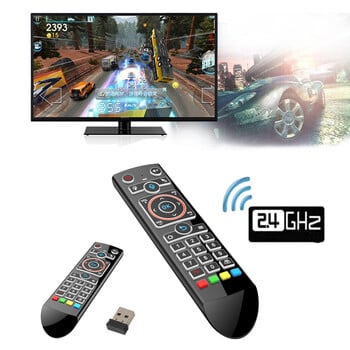 Q2 Backlit Air Mouse Wireless Air Mouse IR Learning 2.4GHz RF гласово дистанционно управление за компютър Android TV Box дистанционно управление