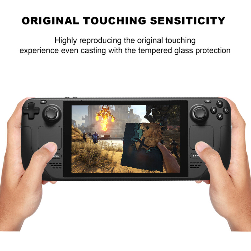 2 paketa Zaštitni ekran od kaljenog stakla za Steam Deck 9H Dodaci za zaštitu od kaljenog stakla za Steam Deck