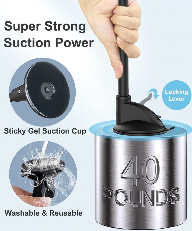 Vējstikla automašīnas planšetdatora stiprinājuma kravas automašīnas loga paneļa tālruņa planšetdatora turētāja piesūceknis, garā roka iPad 11 12,9 Air Mini 4,0–11 collu