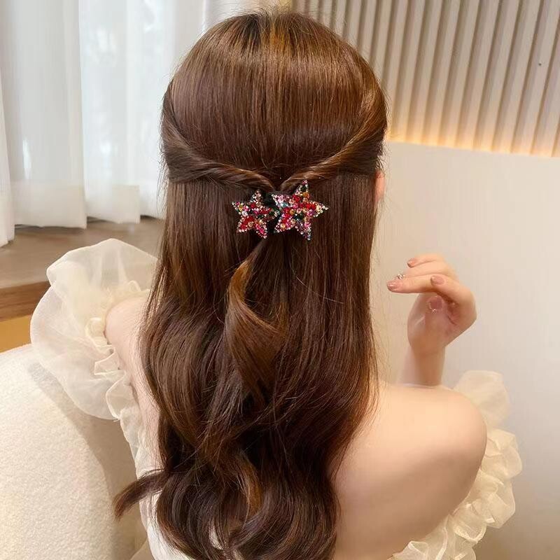 1 db új aranyos hercegnő Pentagram lányok hajtűk Gyerekek Szép fejfedők Hajfogó Hajkapcsok Barrettes Hajkiegészítők