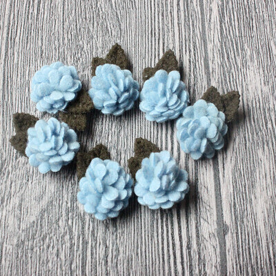 10 buc/lot, mini flori artificiale din pâslă de lână, pentru rochii, accesoriu pentru bandă de păr cu trandafiri pentru decorațiuni de nuntă