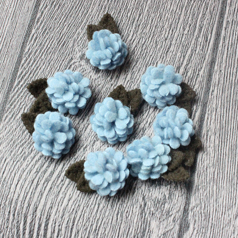 10 buc/lot, mini flori artificiale din pâslă de lână, pentru rochii, accesoriu pentru bandă de păr cu trandafiri pentru decorațiuni de nuntă