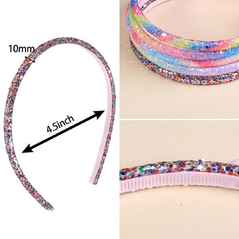 1PC Cute Girls Headbands Glitter Sparkly Hairbands Rainbow Headbands for Kids Παιδικά αξεσουάρ μαλλιών