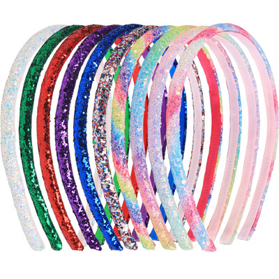 1PC Сладки момичета Ленти за глава Блестящи блестящи ленти за коса Rainbow Ленти за глава за деца Детски аксесоари за коса