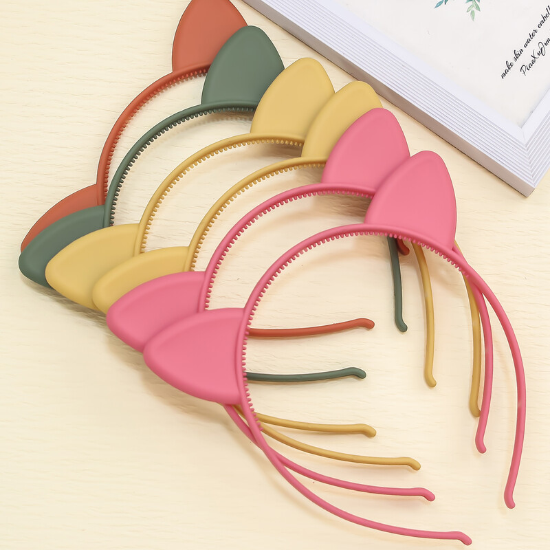 12 bucăți/set bentite pentru urechi de pisică pentru fete, din plastic mat, bentițe pentru urechi de pisică, bentițe pentru păr pentru decorare de familie, accesorii pentru păr pentru petrecere