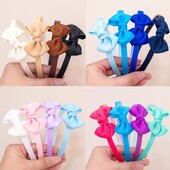 4 ks stuhy do vlasov s hrubým vzorom, čelenky s plastovými zubami, dievčenské čelenky, detské vlasové doplnky