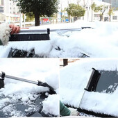 Új autó szélvédő jégkaparó üveg hókefe, kihúzható rozsdamentes acél hótisztító tisztító szerszám seprűmosó tartozékok