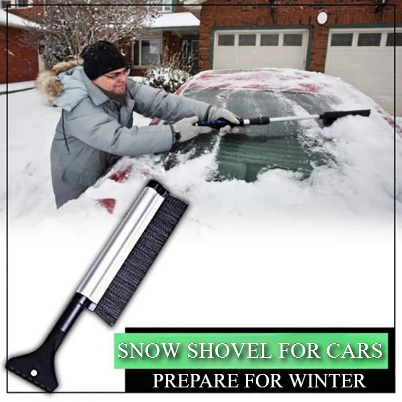 Új autó szélvédő jégkaparó üveg hókefe, kihúzható rozsdamentes acél hótisztító tisztító szerszám seprűmosó tartozékok