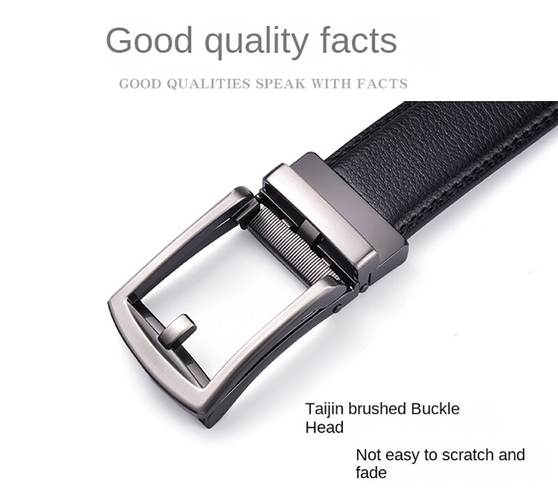 Férfi bőröv, dupla lánctalpas öv, fekete lyuk nélküli automatikus csattal, üzleti alkalmi, egyszerű, divatos, hozzáillő öltöny viselete