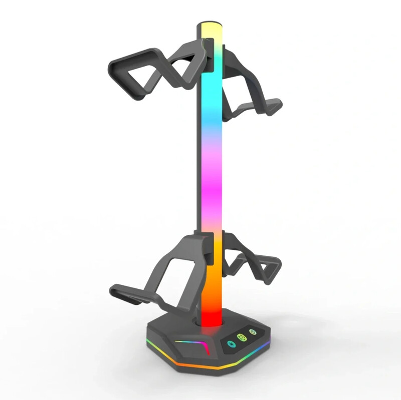 Mängu RGB kõrvaklappide alus Playstation 5 puldihoidiku jaoks kõrvaklappide riidepuu tarvikud lauaarvuti mängurile Xbox PS4 PS5 mängupuldile