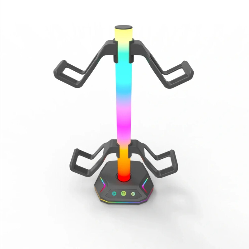 Mängu RGB kõrvaklappide alus Playstation 5 puldihoidiku jaoks kõrvaklappide riidepuu tarvikud lauaarvuti mängurile Xbox PS4 PS5 mängupuldile