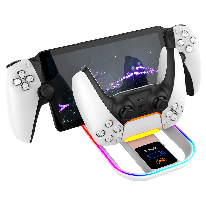 IPEGA PS5 Portal Charging Station for Playstation Portal Remote Player και PS5 Controller με καλώδιο φόρτισης και φως RGB