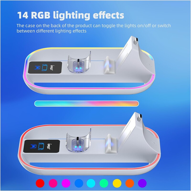 IPEGA PS5 Portal Charging Station for Playstation Portal Remote Player και PS5 Controller με καλώδιο φόρτισης και φως RGB