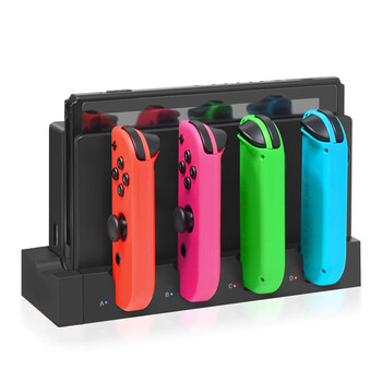 Докинг станция за зарядно устройство Joy Con Controller за Nintendo Switch Stand Station Holder Switch NS Joy-Con Game Dock за зареждане