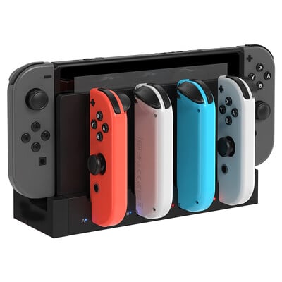 Докинг станция за зарядно устройство Joy Con Controller за Nintendo Switch Stand Station Holder Switch NS Joy-Con Game Dock за зареждане