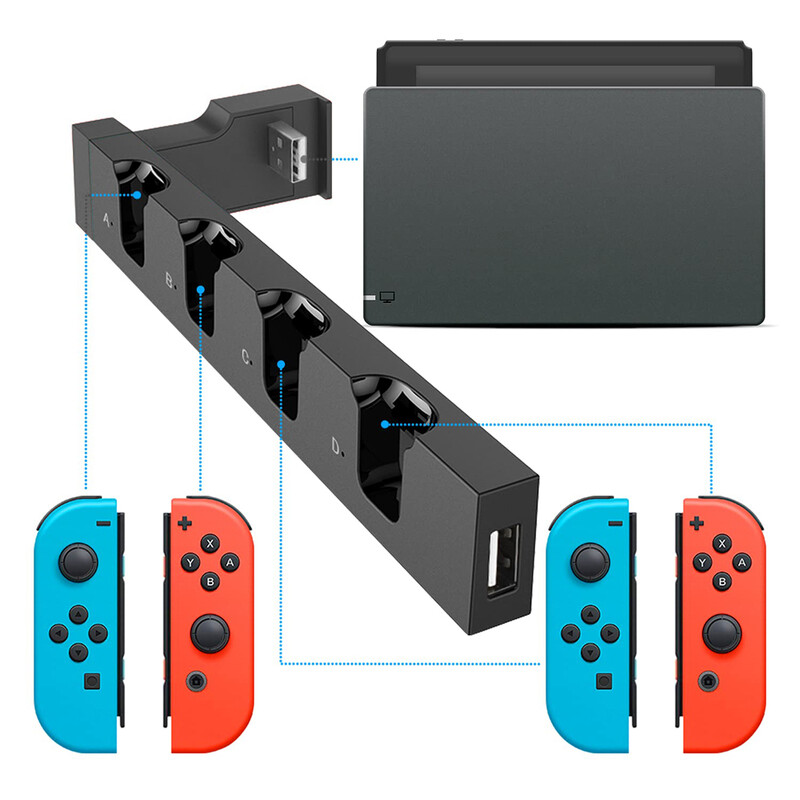 Dock de încărcare pentru controler Joy Con pentru Nintendo Switch Suport stație de suport Comutator NS Joy-Con Game Dock pentru încărcare