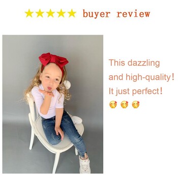 Fashion 7\'\' Big Hair Bow Girls Headbands Cute Baby Elastic Hair Band for Children Solid Turban Kids 2022 Καλοκαιρινά αξεσουάρ μαλλιών