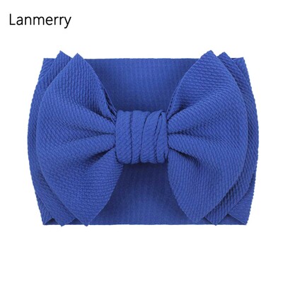 Fundă mare de păr de modă 7 inchi, bentite pentru fete, drăguț, banda elastică de păr pentru copii, turban solid pentru copii, accesorii de păr de vară 2022