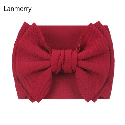 Fundă mare de păr de modă 7 inchi, bentite pentru fete, drăguț, banda elastică de păr pentru copii, turban solid pentru copii, accesorii de păr de vară 2022